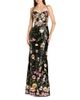 Mac Duggal Mac Duggal Petite Sleeveless Bustier Floral Applique Gown - 1