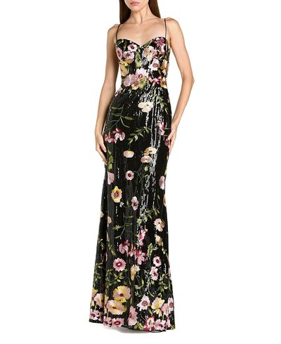 Mac Duggal Mac Duggal Petite Sleeveless Bustier Floral Applique Gown