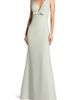 Mac Duggal Mac Duggal Petite Sleeveless Crepe V Neck Bow Detail Sheath Gown - 1