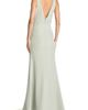 Mac Duggal Mac Duggal Petite Sleeveless Crepe V Neck Bow Detail Sheath Gown - 2