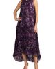 Mac Duggal Mac Duggal Petite Sleeveless Floral Print Chiffon Micro Ruffle Gown - 1