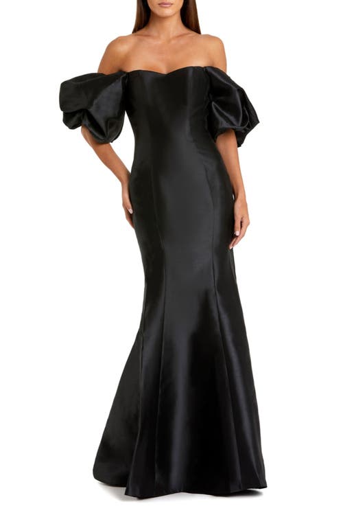 Mac Duggal Mac Duggal Petite Sweetheart Off The Shoulder Puff Sleeve Gown