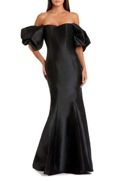 Mac Duggal Mac Duggal Petite Sweetheart Off The Shoulder Puff Sleeve Gown