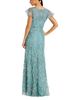 Mac Duggal Mac Duggal Petite V-Neck Flutter Sleeve Floral Embroidered Gown - 2