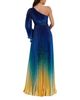 Mac Duggal Mac Duggal Pleated Charmeuse One Long Flare Sleeve Gown - 2