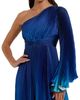 Mac Duggal Mac Duggal Pleated Charmeuse One Long Flare Sleeve Gown - 3