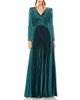 Mac Duggal Mac Duggal Pleated Long Sleeve A-Line Gown - 1