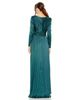 Mac Duggal Mac Duggal Pleated Long Sleeve A-Line Gown - 2