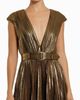 Mac Duggal Mac Duggal Pleated Metallic Jersey Gown With Belt - 2