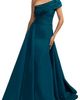 Mac Duggal Mac Duggal Pleated One Shoulder Gown With Overskirt - 1