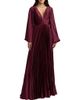 Mac Duggal Mac Duggal Pleated Satin Long Sleeve Gown - 1