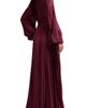 Mac Duggal Mac Duggal Pleated Satin Long Sleeve Gown - 2