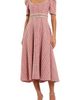 Mac Duggal Mac Duggal Puff Sleeve Boucle Midi Dress With Beaded Belt - 1