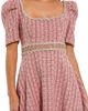 Mac Duggal Mac Duggal Puff Sleeve Boucle Midi Dress With Beaded Belt - 3