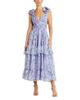 Mac Duggal Mac Duggal Ruffle Tiered Cut-Out Floral Chiffon Dress - 1