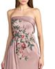 Mac Duggal Mac Duggal Satin Strapless Beaded Floral Gown With Float - 3