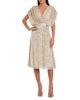 Mac Duggal Mac Duggal Sequin Draped Sleeve V-Neck Midi Dress - 1