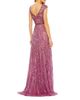 Mac Duggal Mac Duggal Sequined Cap Sleeve Boat Neck Gown - 3