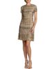 Mac Duggal Mac Duggal Short Sleeve Embellished Mesh Mini Dress - 1
