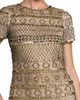 Mac Duggal Mac Duggal Short Sleeve Embellished Mesh Mini Dress - 3
