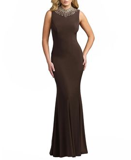 Mac Duggal Mac Duggal Sleeveless Rhinestone Embellished High Neck Gown