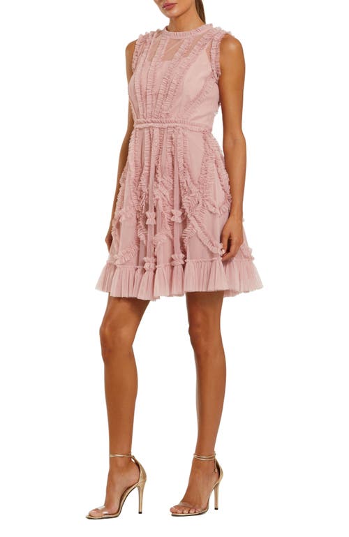 Mac Duggal Mac Duggal Sleeveless Ruffle High Neck Mini Dress