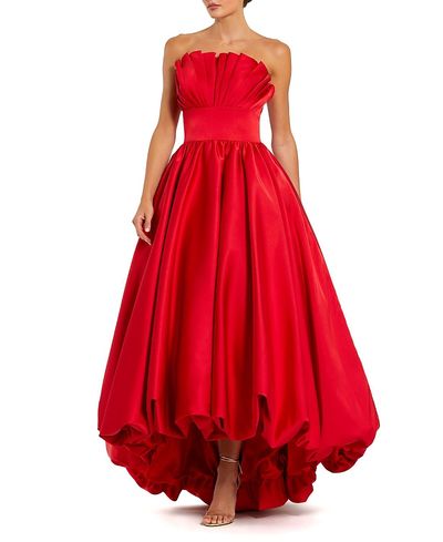 Mac Duggal Mac Duggal Strapless Bubble Hem High Low Ball Gown