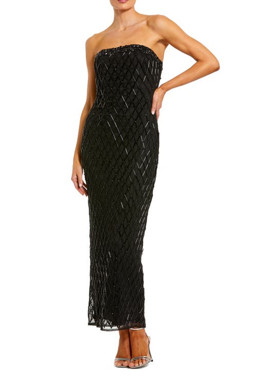 Mac Duggal Mac Duggal Strapless Embellished Column Dress