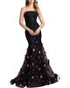 Mac Duggal Mac Duggal Strapless Embellished Mermaid Gown With 3D Floral Hem - 1
