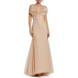 Mac Duggal Mac Duggal Strapless Embellished Tulle Mermaid Gown