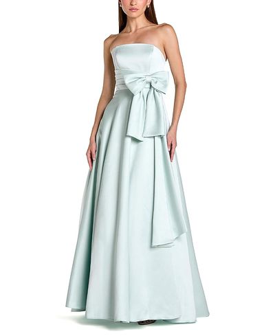 Mac Duggal Mac Duggal Strapless Satin Ballgown with Bow Detail