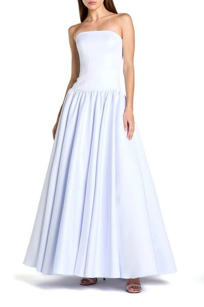 Mac Duggal Mac Duggal Strapless Satin Dropwaist Gown