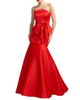 Mac Duggal Mac Duggal Strapless Satin Mermaid Gown with Oversize Bow - 1