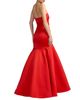 Mac Duggal Mac Duggal Strapless Satin Mermaid Gown with Oversize Bow - 3