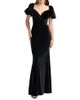 Mac Duggal Mac Duggal Velvet Puff Sleeve Mermaid Gown - 1