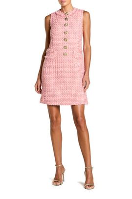 Mac Duggal Mac Duggal Women's Boucle Gold Button Sleeveless Mini Dress