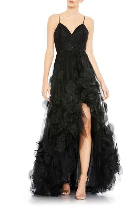 Mac Duggal Mac Duggal Women's Embellished Floral High Low Sleeveless Gown