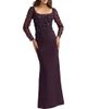 Mac Duggal Mac Duggal Women's Embellished Mesh Long Sleeve Column Gown - 1