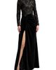 Mac Duggal Mac Duggal Women’s Lace Long Sleeve Ruched Velvet Gown - 1
