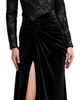 Mac Duggal Mac Duggal Women’s Lace Long Sleeve Ruched Velvet Gown - 4