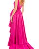 Mac Duggal Mac Duggal Women's V-Neck Ruffled High-Low Taffeta Evening Gown - 2