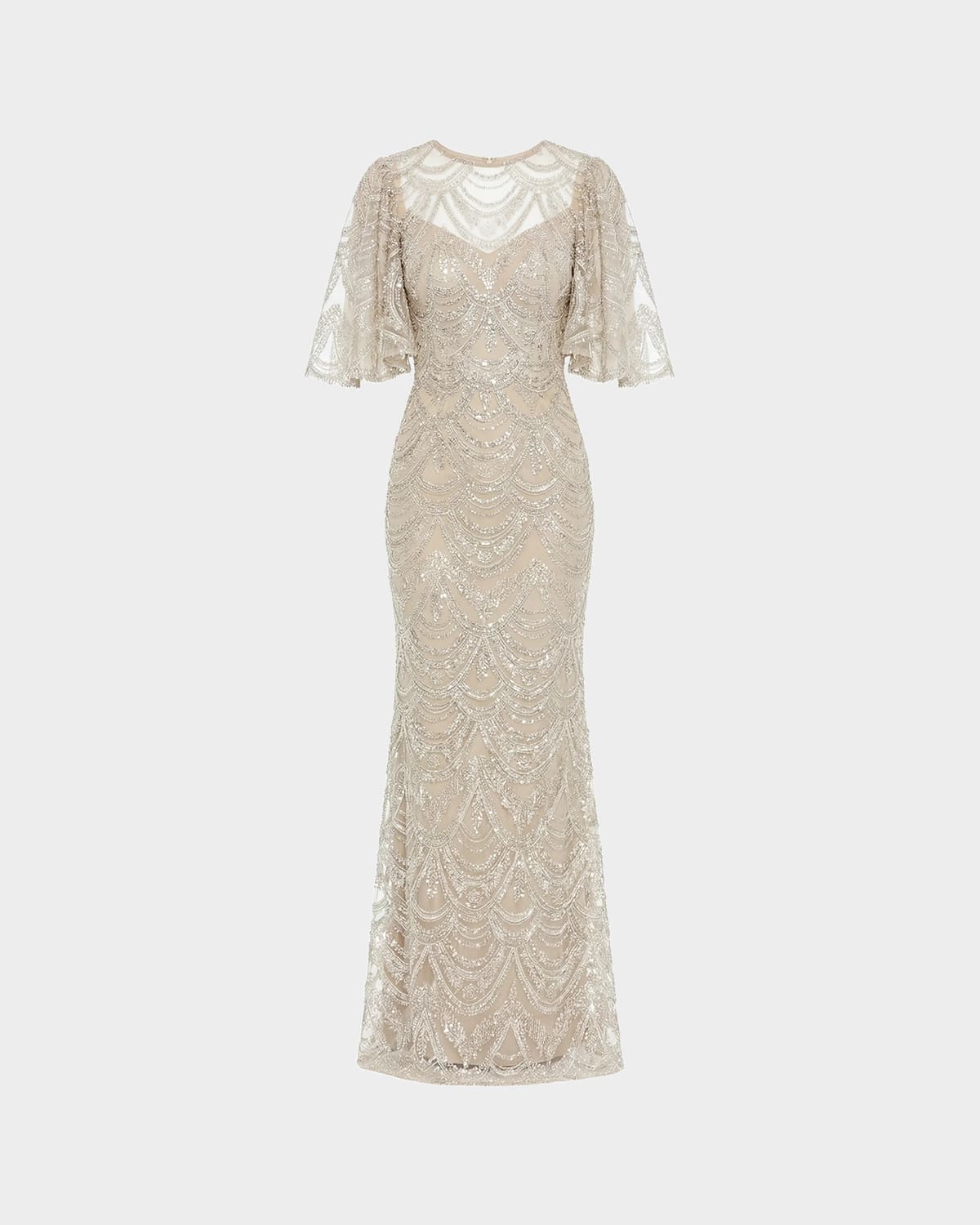 Mac Duggal Sequin-Embellished Column Gown