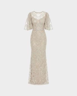 Mac Duggal Sequin-Embellished Column Gown