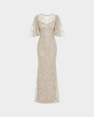 Mac Duggal Sequin-Embellished Column Gown