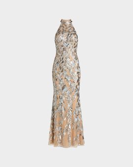 Mac Duggal Sequined Mesh Gown