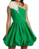 Mac Duggal Women's Appliqué Faille Bubble-Hem Minidress - 1