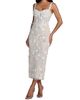 Mac Duggal Women's Beaded Embroidery Fitted Midi-Dress - 4