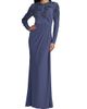 Mac Duggal Women's Beaded Jersey Column Gown - 1