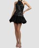 Mac Duggal Women's Beaded Lace Halterneck Bubble Hem Mini Dress - 2