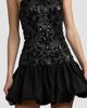 Mac Duggal Women's Beaded Lace Halterneck Bubble Hem Mini Dress - 5